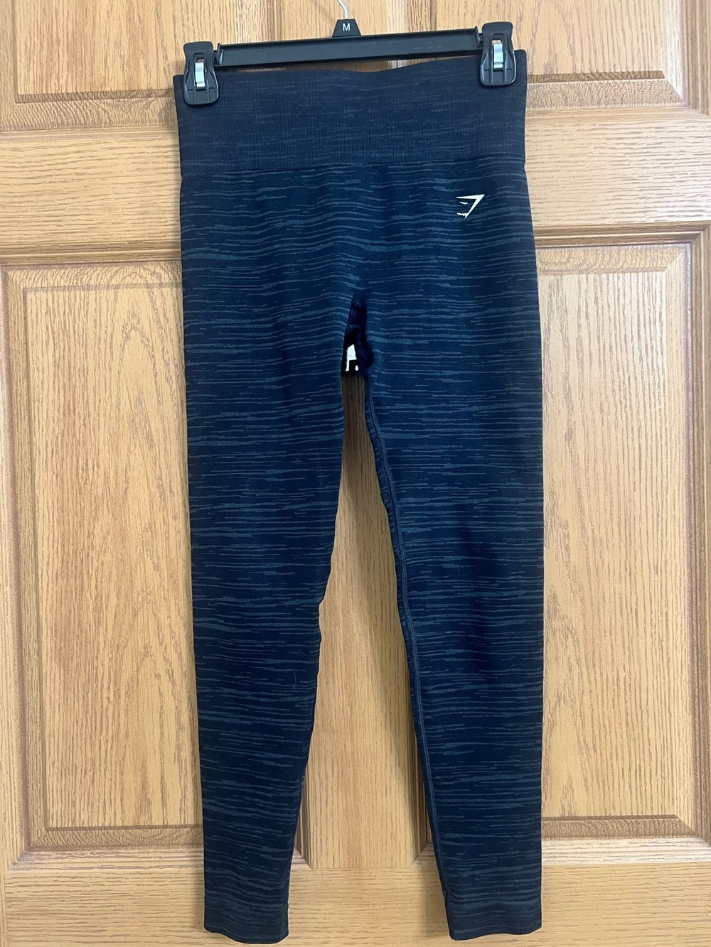Gymshark Adapt Marl Seamless High-Waist Leggings Charcoal Gray Logo Athletic Sm